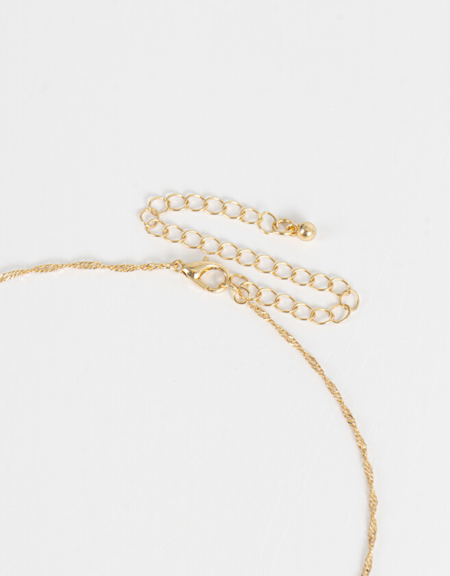 Bijouterie Set Con strass Set De Collar Y Aros Con Strass - Dorado