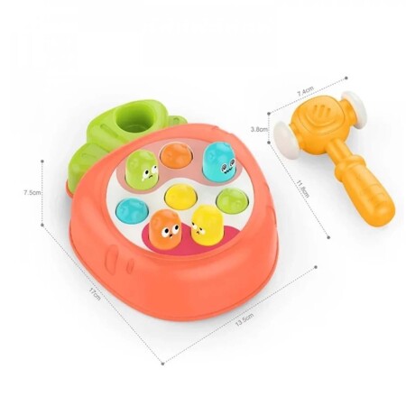 Juego Causa Efecto con Martillo Golpea al Topo Bebé Huanger Multicolor