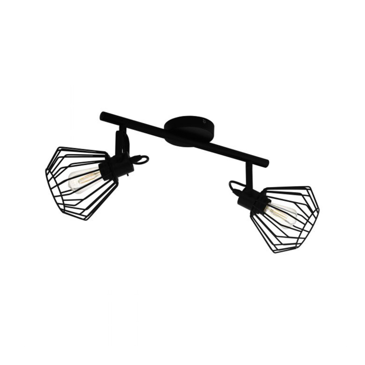 Spot 2 luces E27 pant. acero negro reja TABILLANO - EG3384 