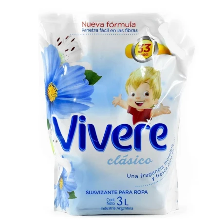 SUAVIZANTE VIVERE CLASICO DOY PACK 3 LT SUAVIZANTE VIVERE CLASICO DOY PACK 3 LT