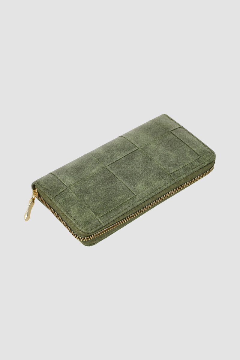 Billetera trama - Verde malva 