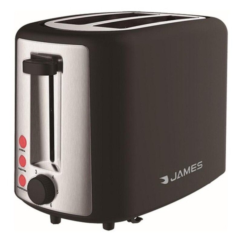 Tostadora James Negra 2 Rebanadas 800W 6 Niveles Tostadora James Negra 2 Rebanadas 800W 6 Niveles