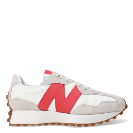 Championes de Mujer New Balance 327 Blanco - Gris - Rojo