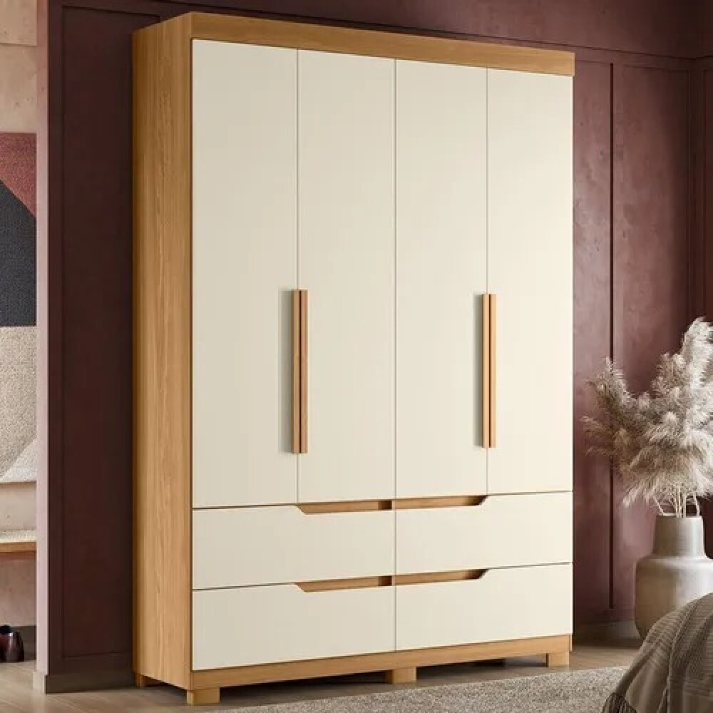Ropero 4 puertas 4 cajones - Doble Beage