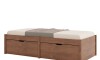 Cama Madera Maciza Con Cajones - 1 plaza - Linea beauty Marron