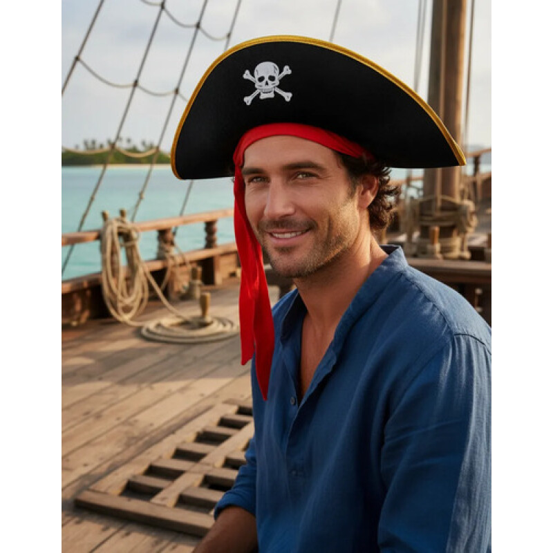 Gorro de Capitán Pirata Gorro de Capitán Pirata