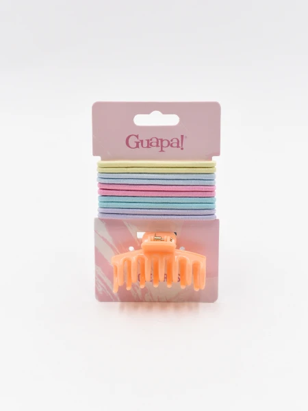 PACK COLEROS X 10 Y PINZA MULTICOLOR
