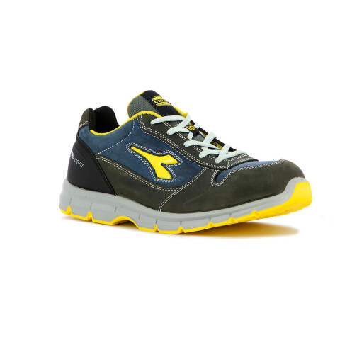 DIADORA Safety Shoes UPPER PU OUTSOLERUN LOW S3S Gris Oscuro-Azul