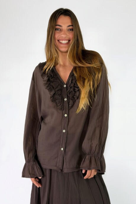 BLUSA MARINO Chocolate