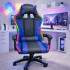 Silla Gamer Con Luces Led Rgb Ergonómica Y Reclinable 120kg AZUL