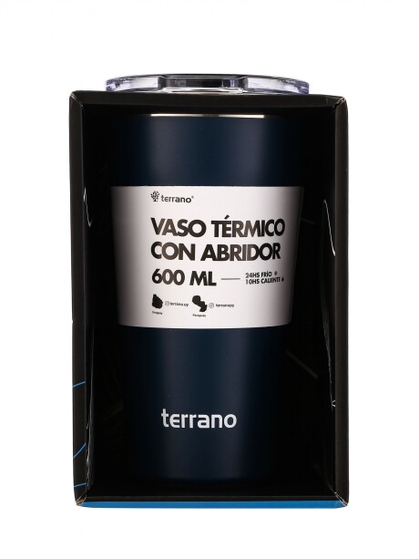 Vaso Acero Inox. 600mL. Azul