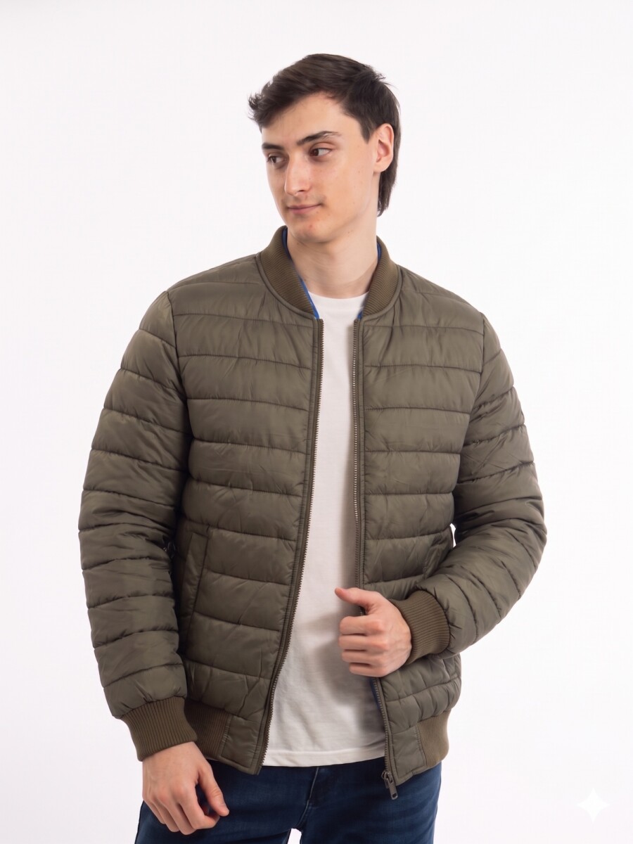 Campera Bomber Nylon - Green 