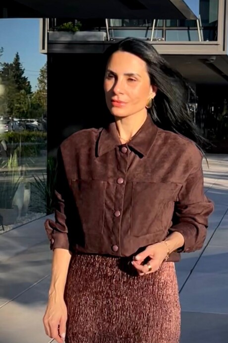 Camisa de gamuza Suede Marrón