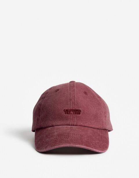 Caps Gorra Canvas Bordada - Rojo Burdeaux