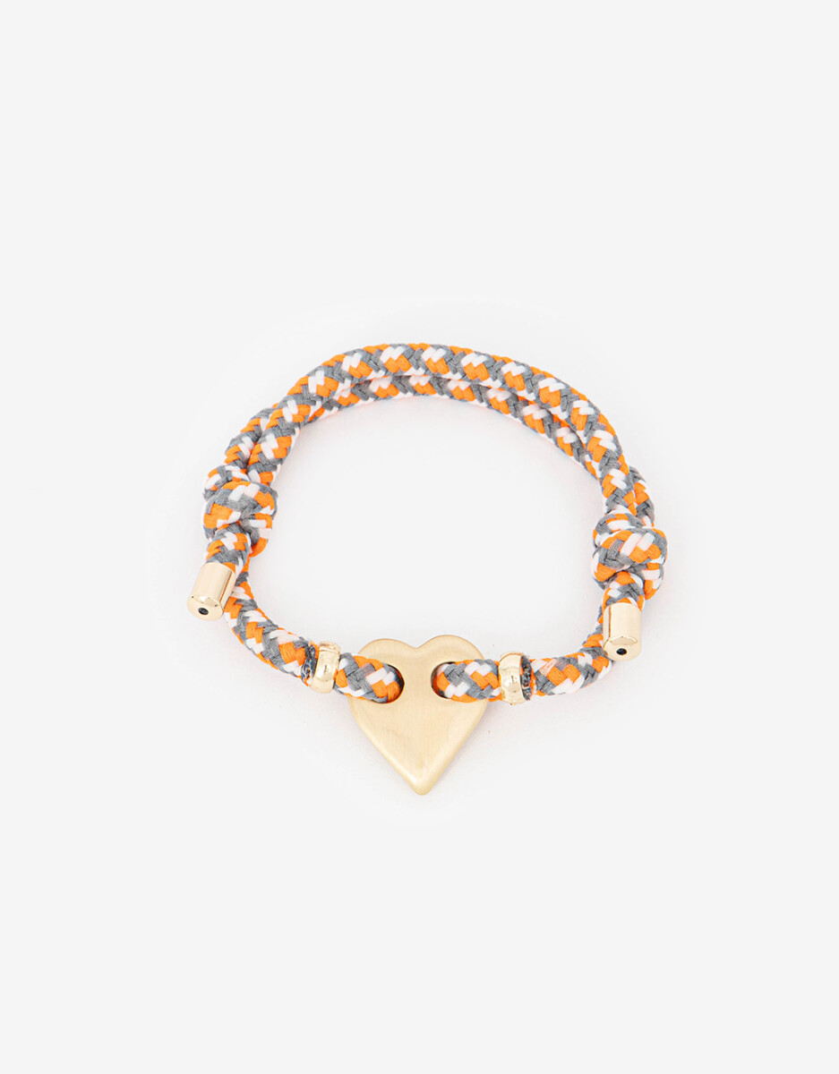 Pulsera De Cordón Con Corazón 
