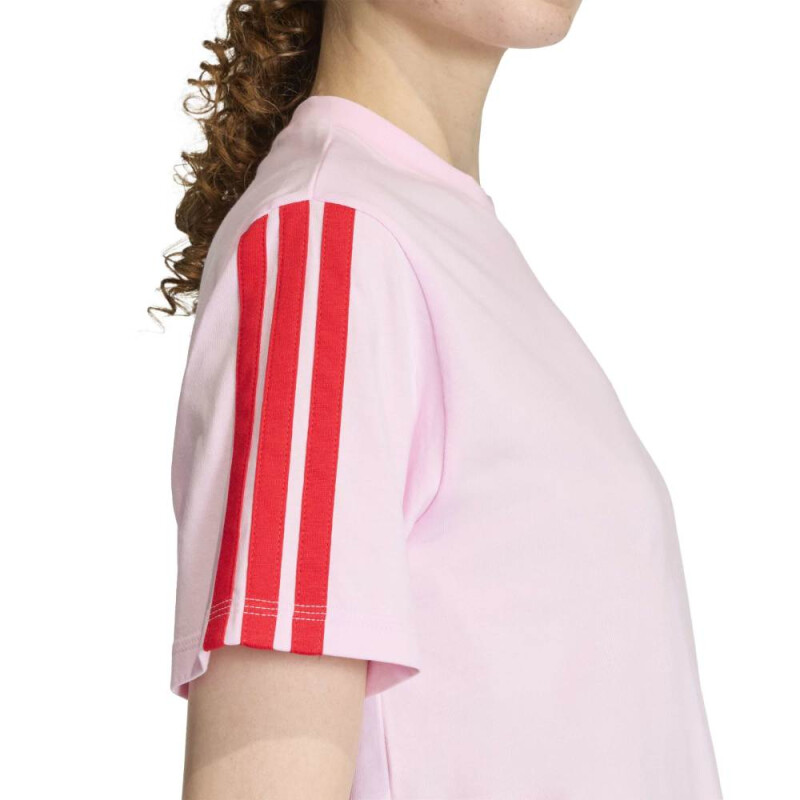 Remera ADIDAS W 3S SJ T B Mujer KC5199 Rosado Claro-rojo