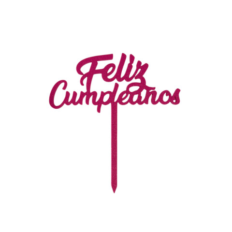 Topper 3D Feliz Cumpleaños Fucsia Topper 3D Feliz Cumpleaños Fucsia