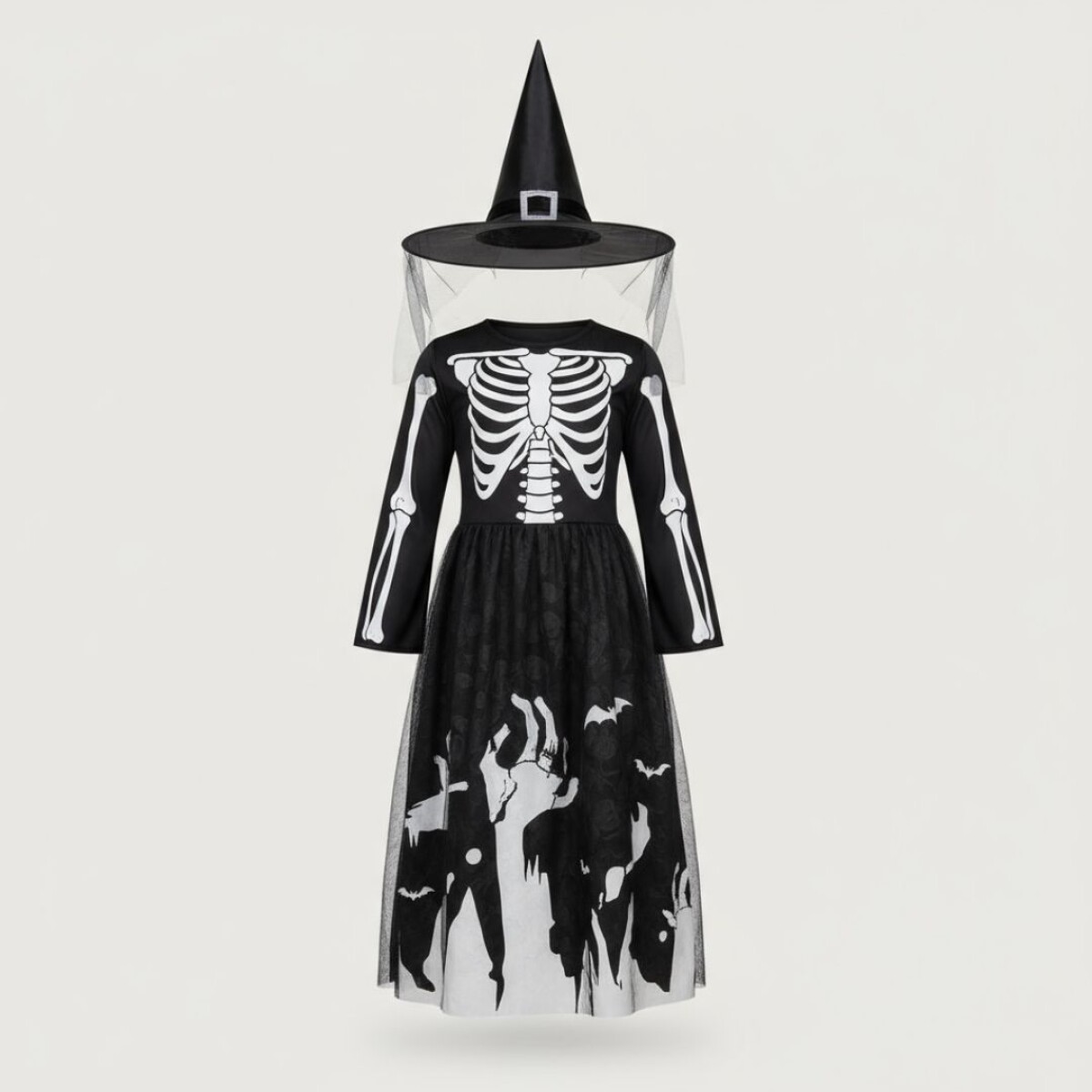 Difraz Infantil de Bruja- Talle XL - Negro 