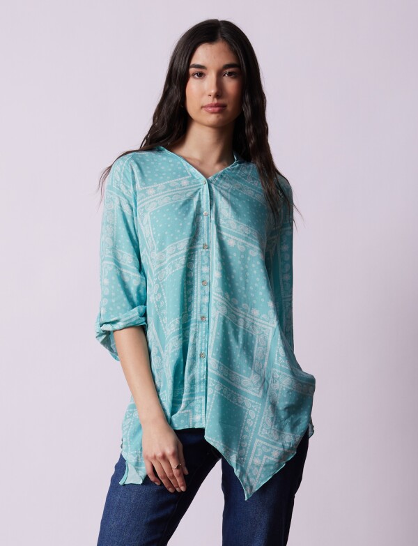 Blusa Picos VERDE AGUA