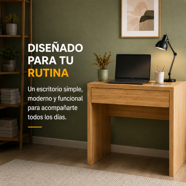 Escritorio ComboHome Diseño Premium 1 Cajón 90Cm Mdf Calidad Marrón 1