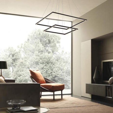 Colgante led dos Marcos 60 + 40cm 70W Dimerizable NEGRO Colgante led dos Marcos 60 + 40cm 70W Dimerizable NEGRO