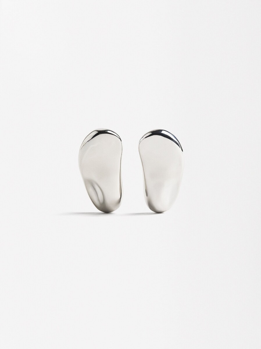 Pendientes Abstractos Con Relieve - plateado 