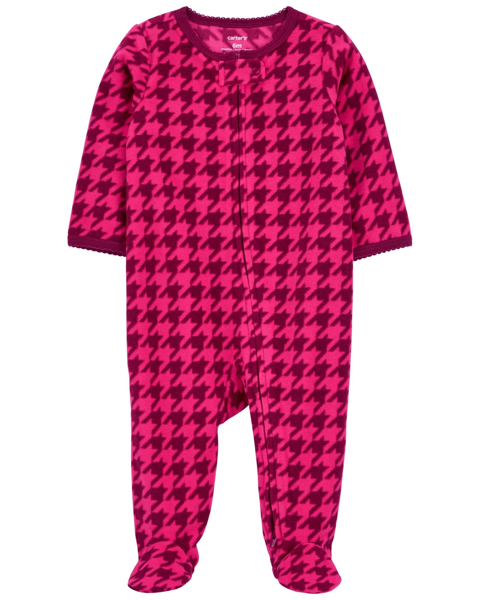 Pijama una pieza de micropolar con pie, diseño pied de pool Sin color