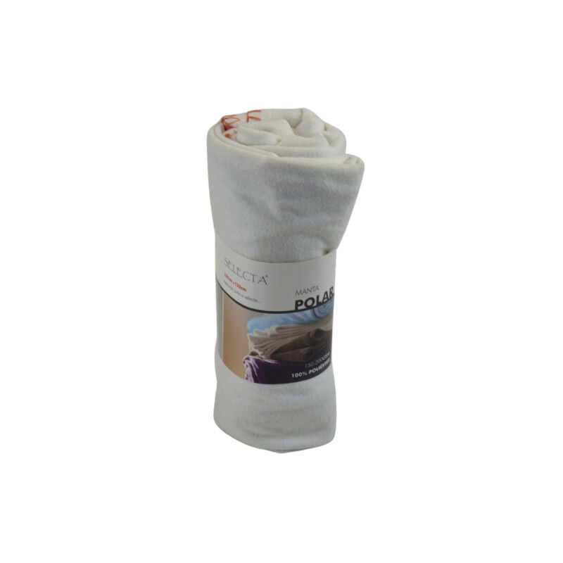 Manta polar 1 plaza 127x152 cm BLANCO