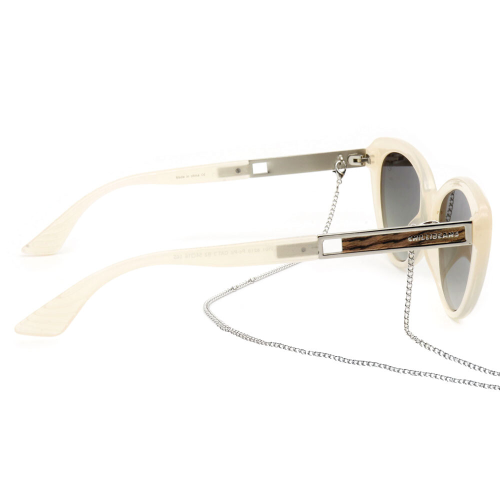 Lentes De Sol Bambu E Madeira Cat - Unisex Gradiente Verde/Blanco