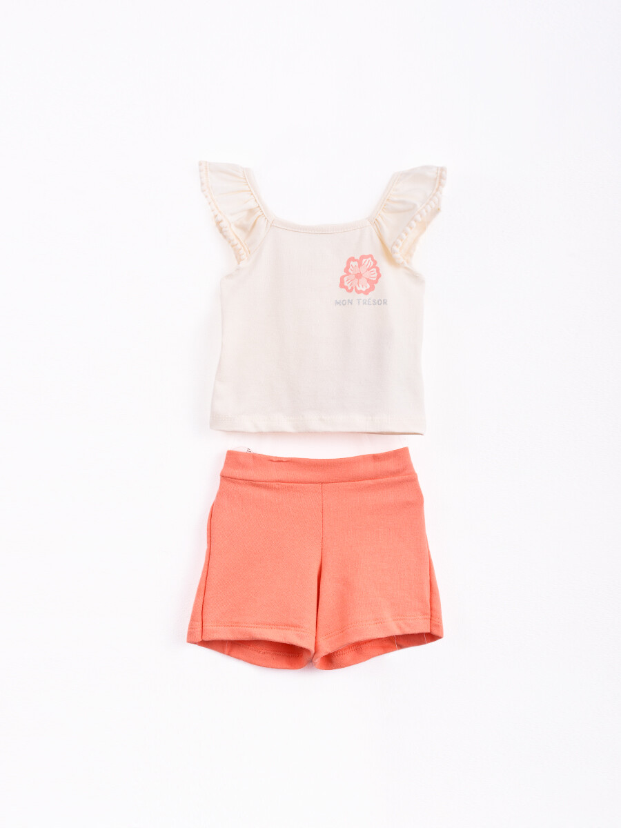 CONJUNTO BEBA AMOUR - OFF WHITE 