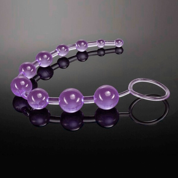 Bolas Chinas Consolador Dildo Anal Dildo Bolitas Flexible Color Variante Violeta transparente