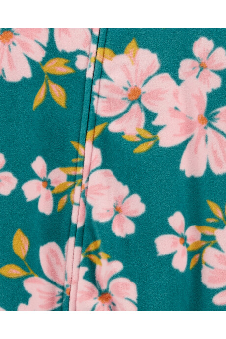 Pijama una pieza de micropolar diseño floral Sin color