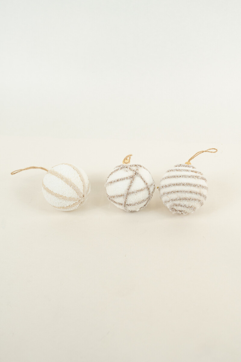 Colgante Esferas Flock, 3un. - Color Unico