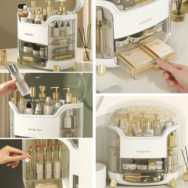 Organizador de Maquillaje IMBACK IBK-HMJ058 | Diseño Premium con Tapa y Cajones | Cosméticos, Perfumes y Accesorios Organizador de Maquillaje IMBACK IBK-HMJ058 | Diseño Premium con Tapa y Cajones | Cosméticos, Perfumes y Accesorios