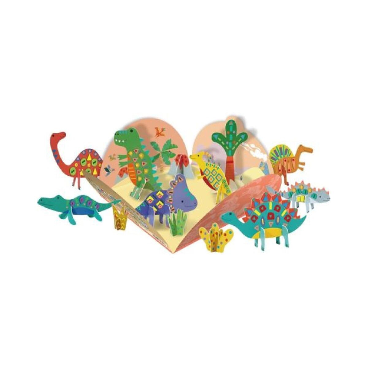 AV221 - Juego De Crear Y Pegar Stickers - Dinos 