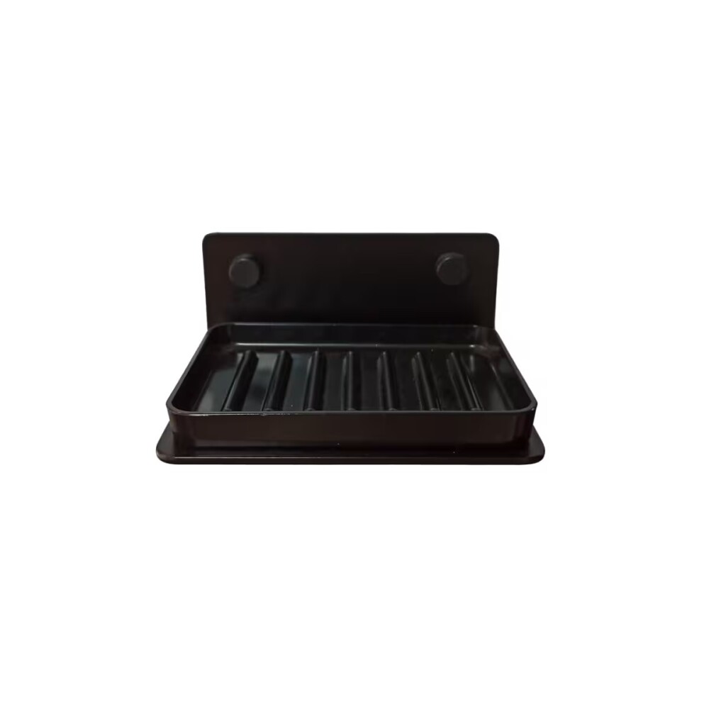 JABONERA C/BASE PLASTICA EXTRAIBLE NEGRO MATE Jabonera C/base Plastica Extraible Negro Mate