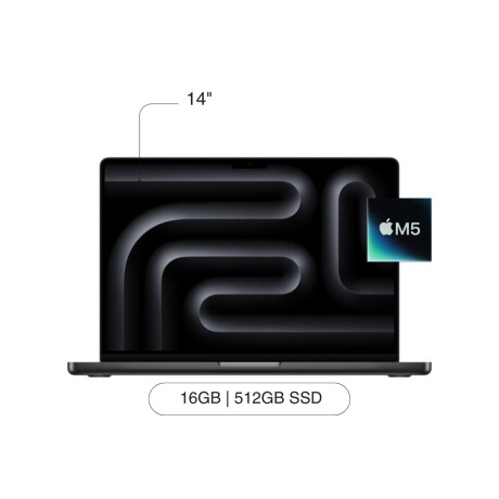 APPLE MACBOOK PRO 14' M5 /16GB/512GB APPLE Macbook Pro MDE04LL/A 14' 512GB / 16GB RAM Chip M5 - Space Black