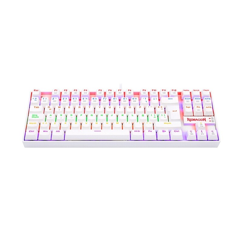 Teclado Gamer Redragon K552 Kumara Rainbow White Switch Red Teclado Gamer Redragon K552 Kumara Rainbow White Switch Red