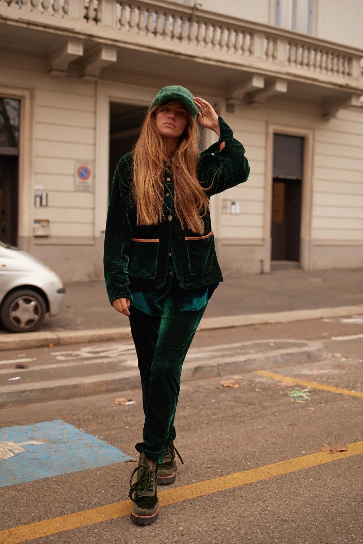 Velvet Suit Pant Verde