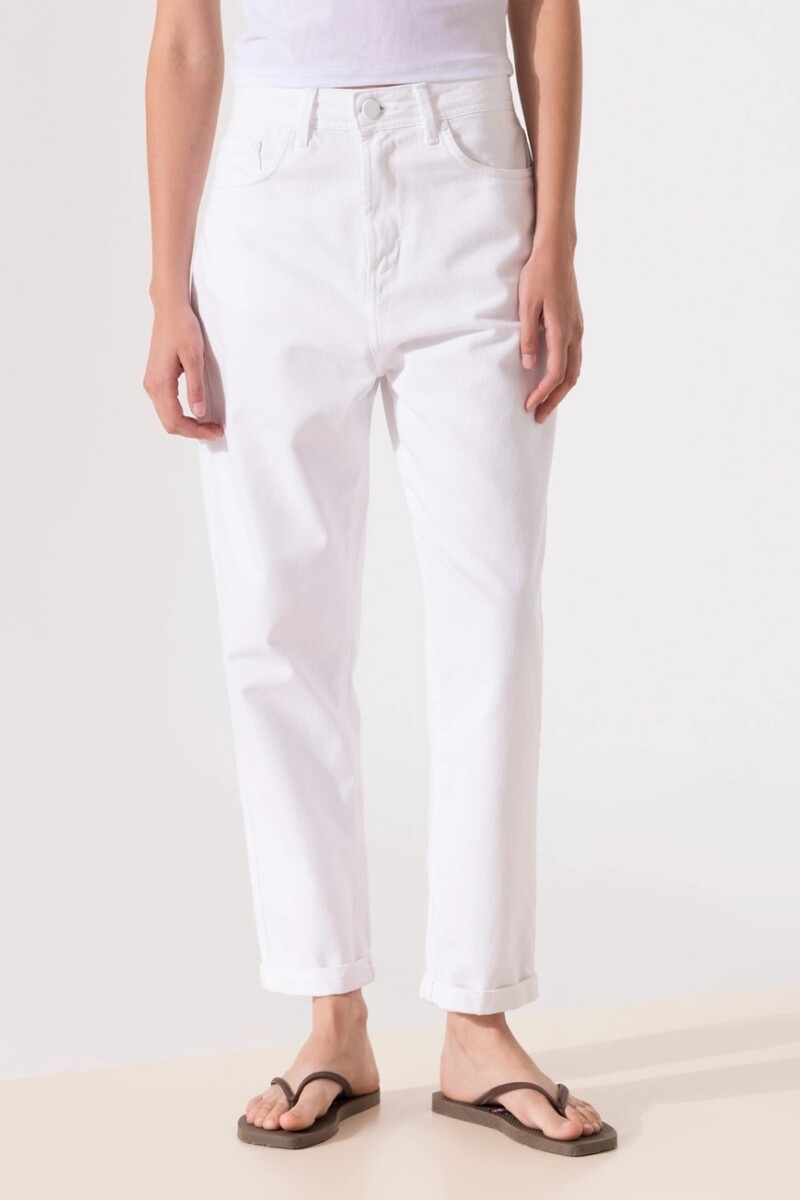 JEANS BOYFRIEND WHITE Blanco