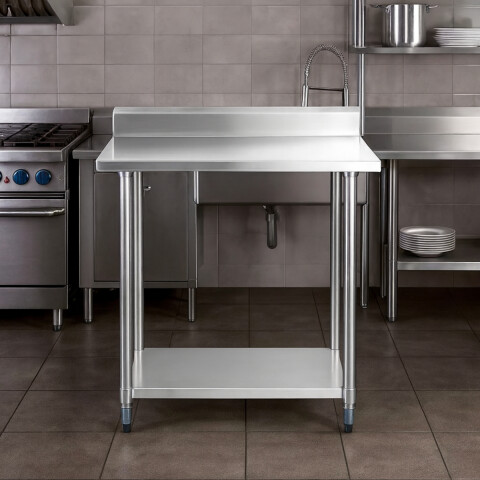 Mesada con Borde y Estante Inferior 90x60 cm Mesada con Borde y Estante Inferior 90x60 cm