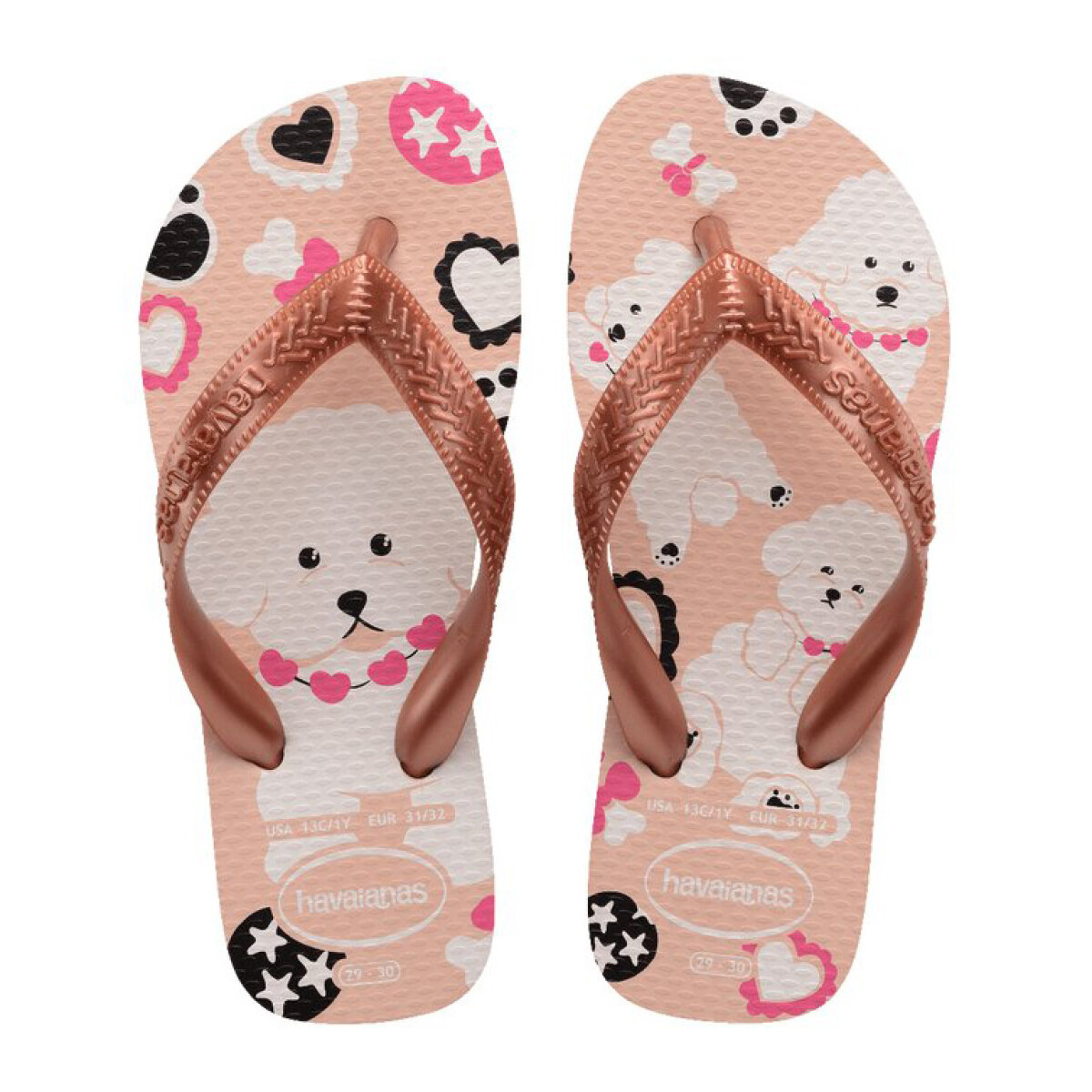 Sandalia de Niños Havaianas Kids Top Pets Havaianas - Rosa Ballet - Dorado 
