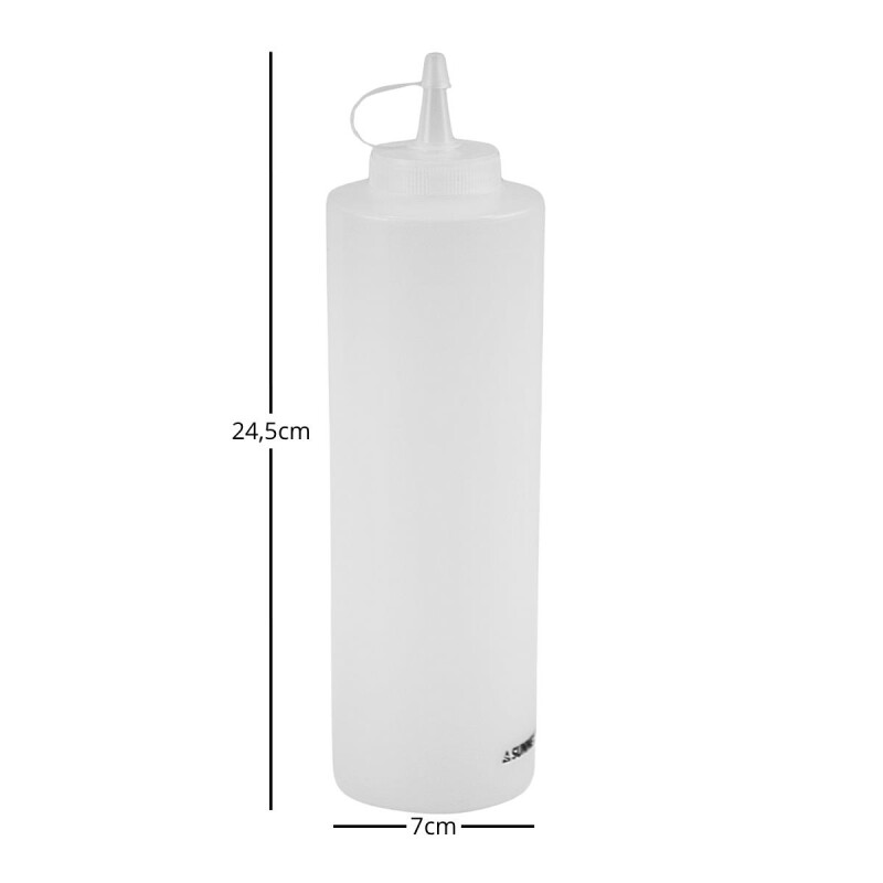 Botella para salsa 700ml TRANSLUCIDO