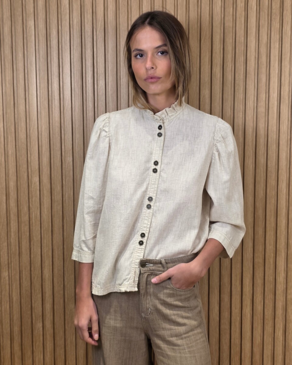 Camisa Carlita - Beige Melange 