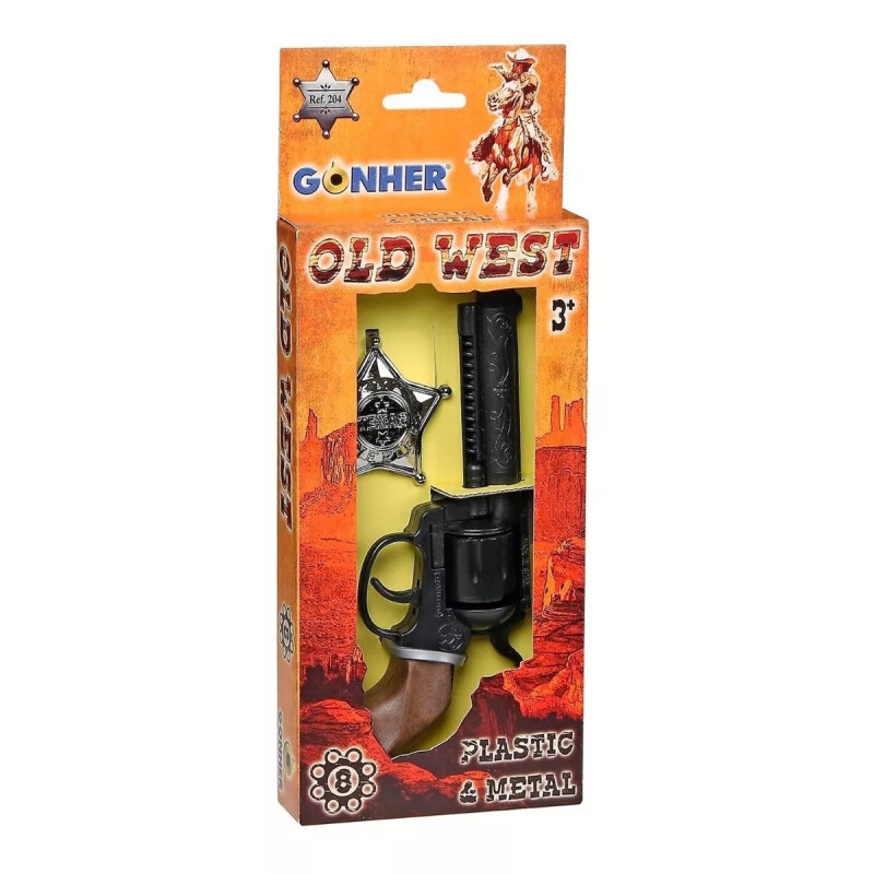 Revolver Gonhher Old West Mas Placa De Sheriff 8 Tiros Revolver Gonhher Old West Mas Placa De Sheriff 8 Tiros