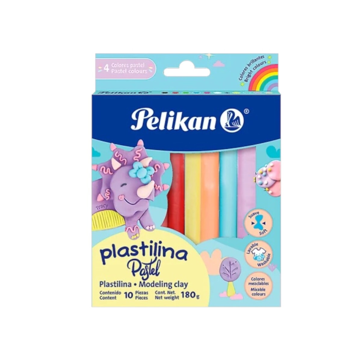 Plastilina Pelikan 10 colores - Pastel 