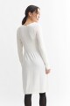 Vestido tejido manga larga CRUDO