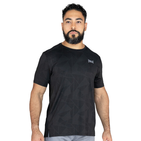 TSHIRT MEN POLY/SPX EVERLAST JACQUARD SPIN BK M6 NEGRO