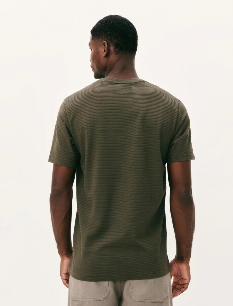 CAMISETA MANGA CORTA TEXTURIZADA VERDE