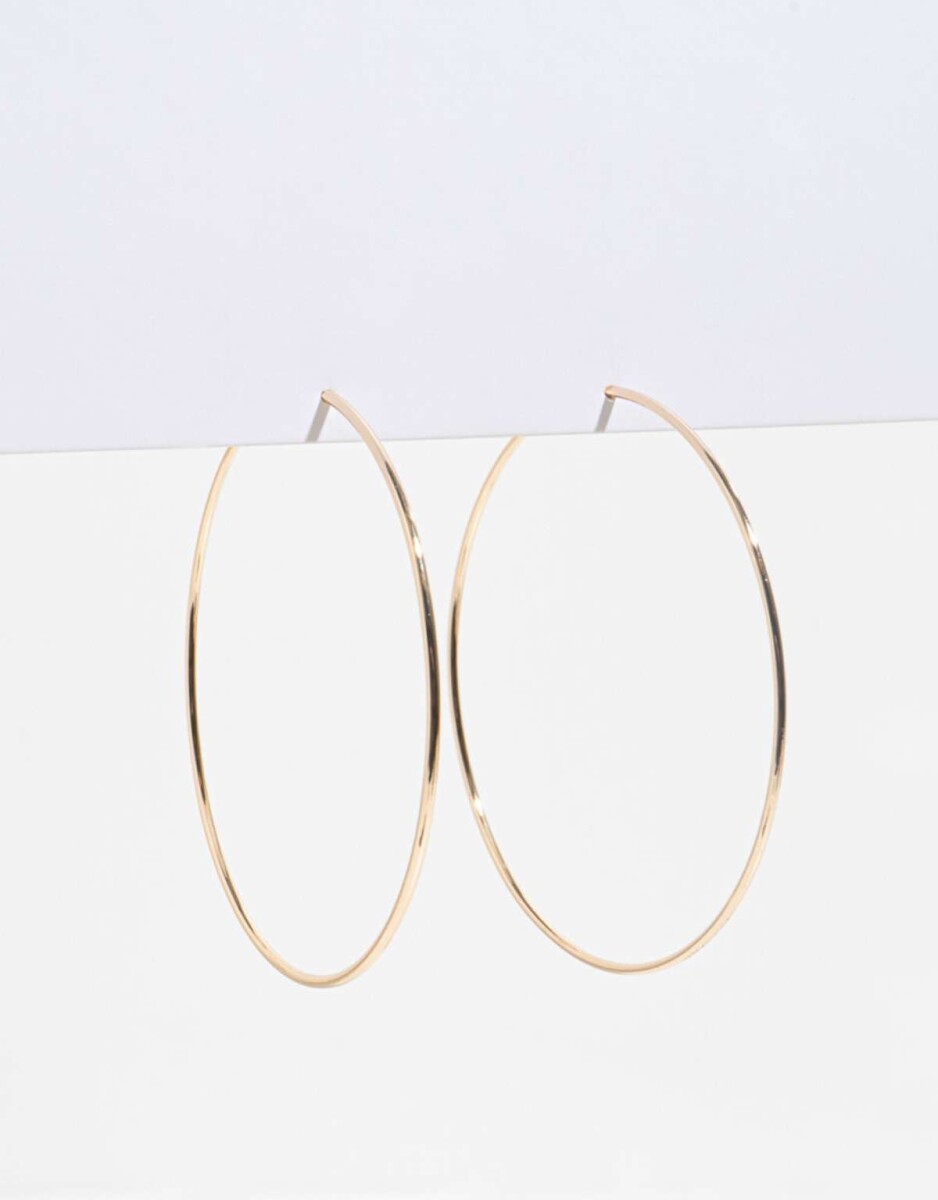 Argollas De Metal - Dorado 